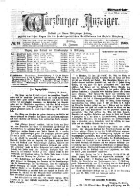 Würzburger Anzeiger. Mittagsblatt (Neue Würzburger Zeitung) Freitag 24. Januar 1868