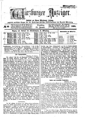 Würzburger Anzeiger. Mittagsblatt (Neue Würzburger Zeitung) Samstag 25. Januar 1868