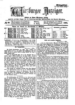 Würzburger Anzeiger. Mittagsblatt (Neue Würzburger Zeitung) Montag 2. März 1868