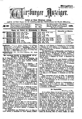 Würzburger Anzeiger. Mittagsblatt (Neue Würzburger Zeitung) Sonntag 10. Mai 1868