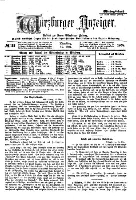 Würzburger Anzeiger. Mittagsblatt (Neue Würzburger Zeitung) Dienstag 12. Mai 1868