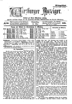 Würzburger Anzeiger. Mittagsblatt (Neue Würzburger Zeitung) Donnerstag 14. Mai 1868