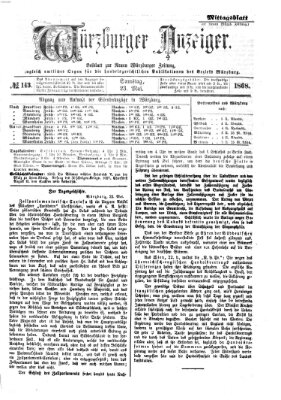 Würzburger Anzeiger. Mittagsblatt (Neue Würzburger Zeitung) Samstag 23. Mai 1868