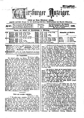 Würzburger Anzeiger. Mittagsblatt (Neue Würzburger Zeitung) Sonntag 7. Juni 1868