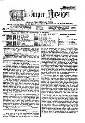 Würzburger Anzeiger. Mittagsblatt (Neue Würzburger Zeitung) Montag 29. Juni 1868