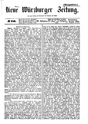 Neue Würzburger Zeitung. Morgenblatt (Neue Würzburger Zeitung) Donnerstag 6. August 1868