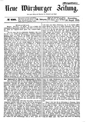 Neue Würzburger Zeitung. Morgenblatt (Neue Würzburger Zeitung) Donnerstag 20. August 1868