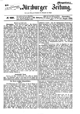 Neue Würzburger Zeitung. Morgenblatt (Neue Würzburger Zeitung) Donnerstag 27. August 1868