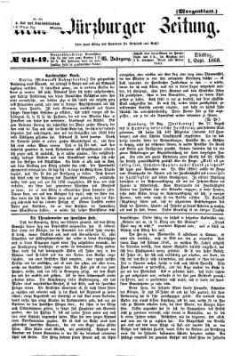 Neue Würzburger Zeitung. Morgenblatt (Neue Würzburger Zeitung) Dienstag 1. September 1868