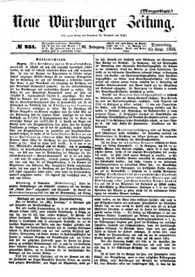 Neue Würzburger Zeitung. Morgenblatt (Neue Würzburger Zeitung) Donnerstag 10. September 1868