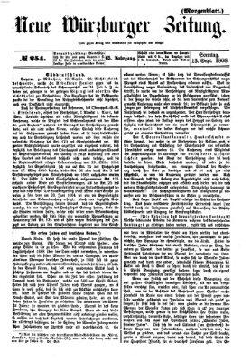 Neue Würzburger Zeitung. Morgenblatt (Neue Würzburger Zeitung) Sonntag 13. September 1868