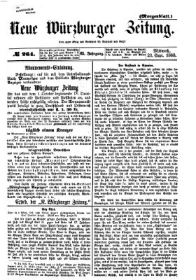 Neue Würzburger Zeitung. Morgenblatt (Neue Würzburger Zeitung) Mittwoch 23. September 1868