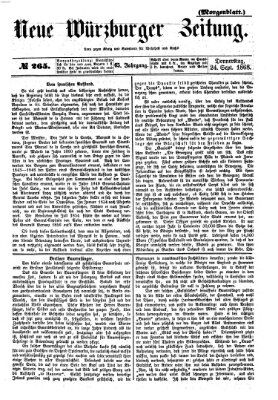 Neue Würzburger Zeitung. Morgenblatt (Neue Würzburger Zeitung) Donnerstag 24. September 1868