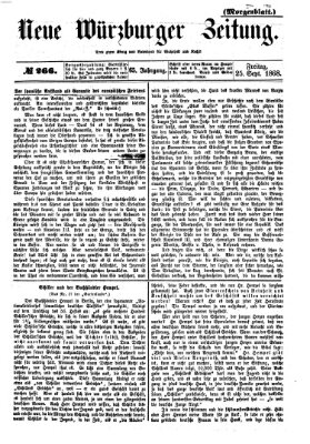 Neue Würzburger Zeitung. Morgenblatt (Neue Würzburger Zeitung) Freitag 25. September 1868