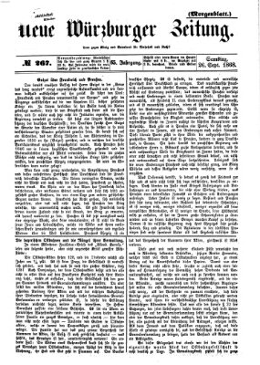 Neue Würzburger Zeitung. Morgenblatt (Neue Würzburger Zeitung) Samstag 26. September 1868