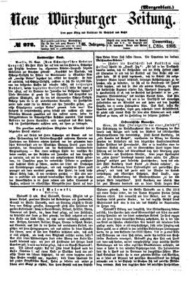 Neue Würzburger Zeitung. Morgenblatt (Neue Würzburger Zeitung) Donnerstag 1. Oktober 1868