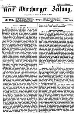 Neue Würzburger Zeitung. Morgenblatt (Neue Würzburger Zeitung) Sonntag 11. Oktober 1868