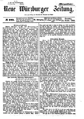 Neue Würzburger Zeitung. Morgenblatt (Neue Würzburger Zeitung) Samstag 21. November 1868