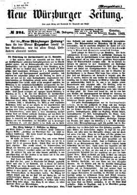 Neue Würzburger Zeitung. Morgenblatt (Neue Würzburger Zeitung) Sonntag 22. November 1868