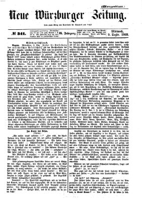 Neue Würzburger Zeitung. Morgenblatt (Neue Würzburger Zeitung) Mittwoch 9. Dezember 1868