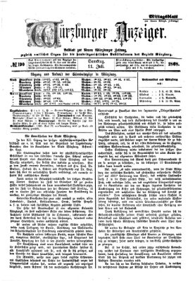 Würzburger Anzeiger. Mittagsblatt (Neue Würzburger Zeitung) Samstag 11. Juli 1868