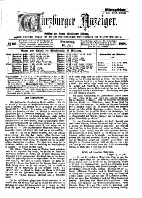 Würzburger Anzeiger. Mittagsblatt (Neue Würzburger Zeitung) Donnerstag 16. Juli 1868