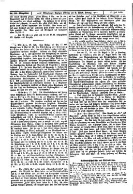 Würzburger Anzeiger. Mittagsblatt (Neue Würzburger Zeitung) Freitag 17. Juli 1868