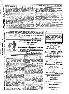 Würzburger Anzeiger. Mittagsblatt (Neue Würzburger Zeitung) Samstag 18. Juli 1868