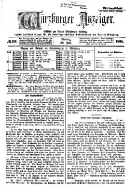 Würzburger Anzeiger. Mittagsblatt (Neue Würzburger Zeitung) Montag 20. Juli 1868