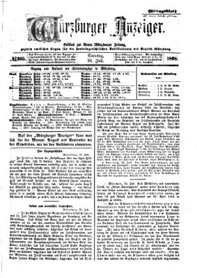 Würzburger Anzeiger. Mittagsblatt (Neue Würzburger Zeitung) Sonntag 26. Juli 1868