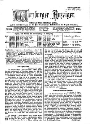 Würzburger Anzeiger. Mittagsblatt (Neue Würzburger Zeitung) Donnerstag 13. August 1868