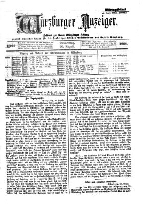 Würzburger Anzeiger. Mittagsblatt (Neue Würzburger Zeitung) Donnerstag 20. August 1868