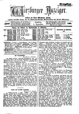 Würzburger Anzeiger. Mittagsblatt (Neue Würzburger Zeitung) Samstag 5. September 1868