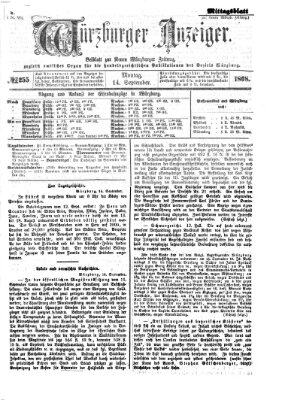 Würzburger Anzeiger. Mittagsblatt (Neue Würzburger Zeitung) Montag 14. September 1868