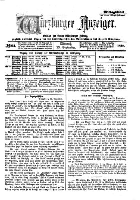 Würzburger Anzeiger. Mittagsblatt (Neue Würzburger Zeitung) Mittwoch 23. September 1868