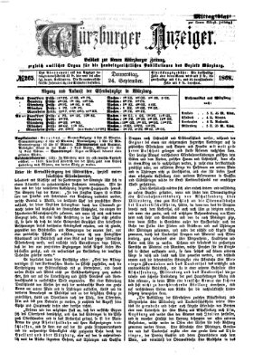 Würzburger Anzeiger. Mittagsblatt (Neue Würzburger Zeitung) Donnerstag 24. September 1868