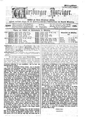 Würzburger Anzeiger. Mittagsblatt (Neue Würzburger Zeitung) Freitag 25. September 1868