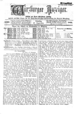 Würzburger Anzeiger. Mittagsblatt (Neue Würzburger Zeitung) Sonntag 27. September 1868