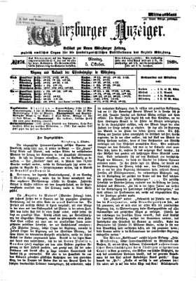 Würzburger Anzeiger. Mittagsblatt (Neue Würzburger Zeitung) Montag 5. Oktober 1868