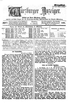 Würzburger Anzeiger. Mittagsblatt (Neue Würzburger Zeitung) Dienstag 6. Oktober 1868