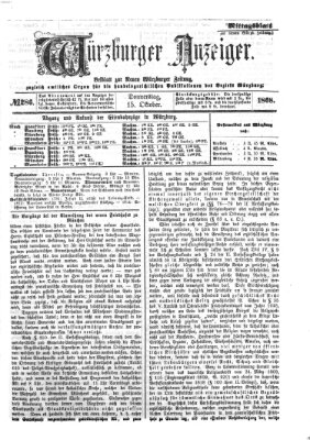 Würzburger Anzeiger. Mittagsblatt (Neue Würzburger Zeitung) Donnerstag 15. Oktober 1868