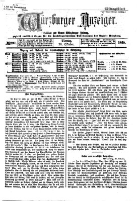 Würzburger Anzeiger. Mittagsblatt (Neue Würzburger Zeitung) Montag 26. Oktober 1868