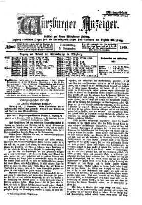 Würzburger Anzeiger. Mittagsblatt (Neue Würzburger Zeitung) Donnerstag 5. November 1868