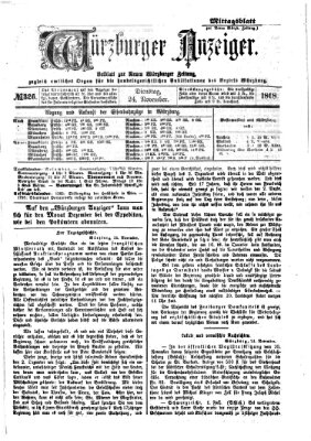 Würzburger Anzeiger. Mittagsblatt (Neue Würzburger Zeitung) Dienstag 24. November 1868