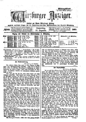 Würzburger Anzeiger. Mittagsblatt (Neue Würzburger Zeitung) Donnerstag 10. Dezember 1868