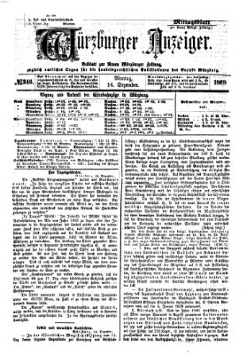 Würzburger Anzeiger. Mittagsblatt (Neue Würzburger Zeitung) Montag 14. Dezember 1868