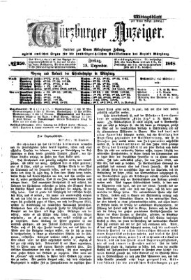 Würzburger Anzeiger. Mittagsblatt (Neue Würzburger Zeitung) Freitag 18. Dezember 1868