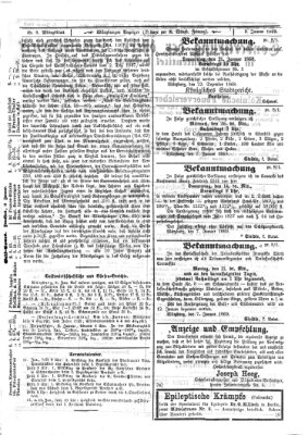 Würzburger Anzeiger. Mittagsblatt (Neue Würzburger Zeitung) Samstag 9. Januar 1869