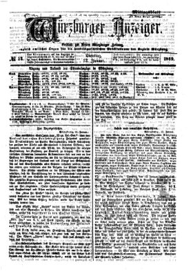 Würzburger Anzeiger. Mittagsblatt (Neue Würzburger Zeitung) Dienstag 12. Januar 1869