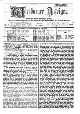 Würzburger Anzeiger. Mittagsblatt (Neue Würzburger Zeitung) Freitag 15. Januar 1869